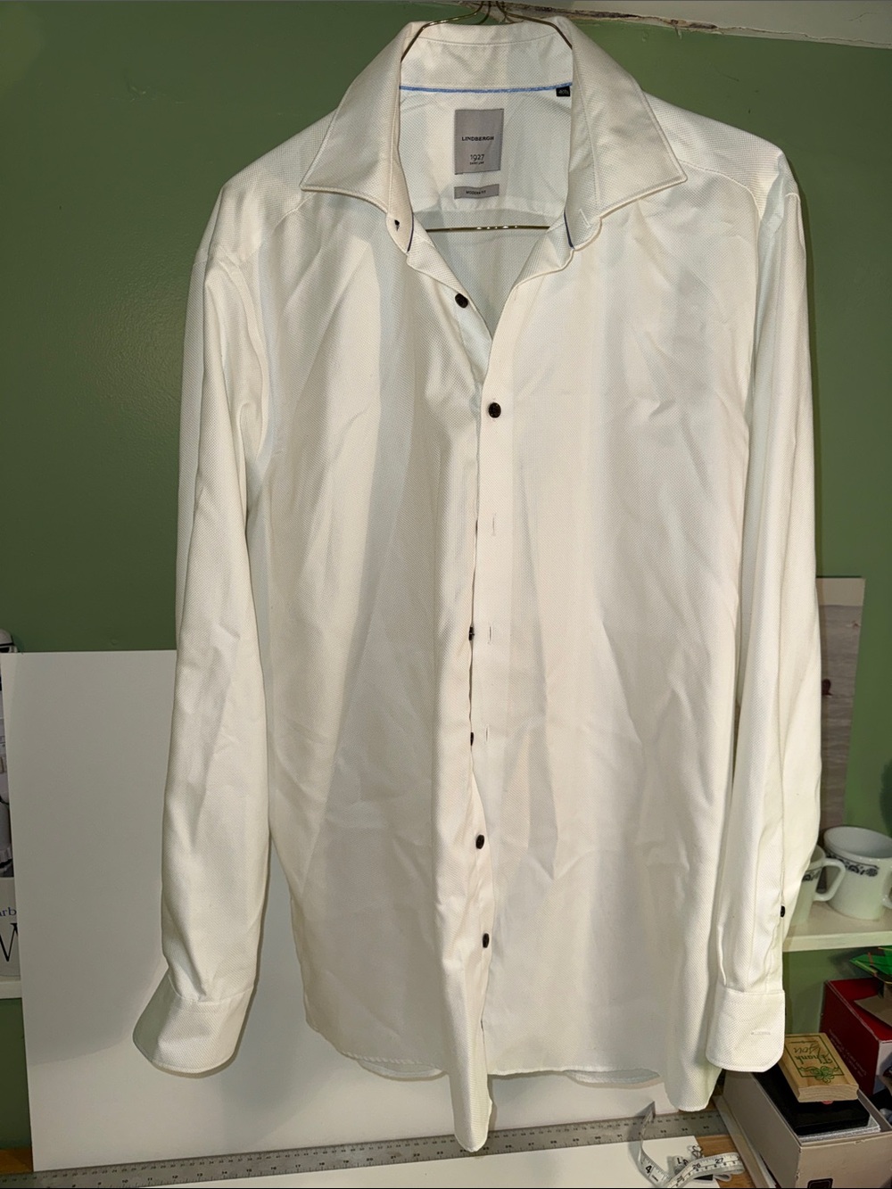 Lindbergh, Classic White Long-Sleeve Dress Shirt, From Denmark